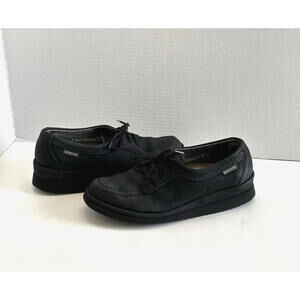 Mephisto Air Jet Women's 8.5 Black Leather Lace Up Casual Comfort Oxford Shoes